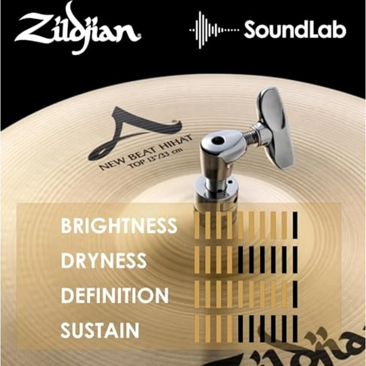Zildjian 13" A-Series New Beat Hi-Hat, Schlagzeugbecken mit abgerundetem Sound und optimaler Stockverarbeitung – Bild 5