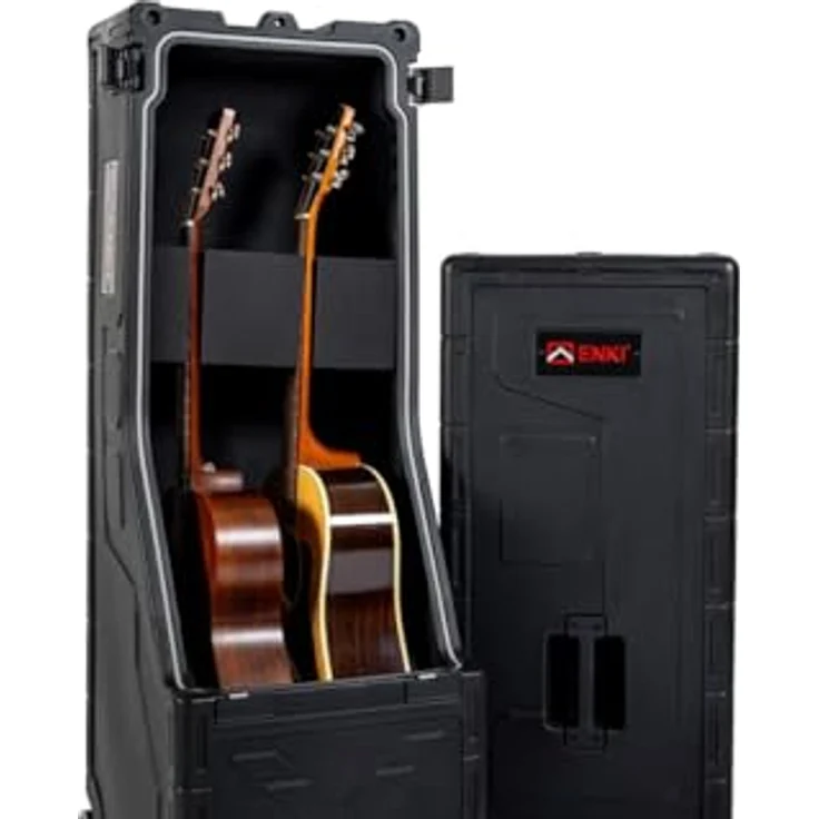 Enki X-3 Electric/ Acoustic Guitar Case, vielseitig, wetterfest, schwarz, 1295 x 457 x 533 mm, 12,5 kg – Bild 5