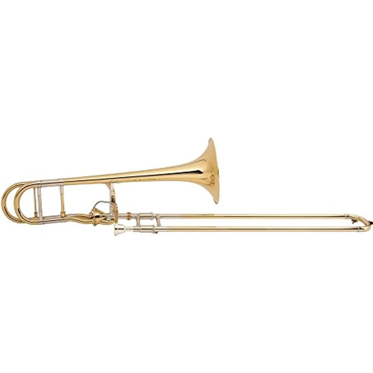 Bach LT 42AFG Bb/F-Tenorposaune mit Axial Quartventil, Open-Wrap Bauweise, Neusilber Lightweightzug, Goldmessing Schallbecher, klar lackiert, inkl. Bach 6-1/2A Mundstück und Deluxe Holzkoffer – Bild 2