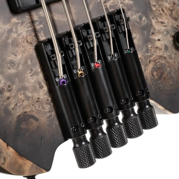 Cort Artisan Space 5 SDB, 5-saitiger Headless E-Bass mit Ahorn Korpus, 24 Bünden, Bartolini MK-1 Tonabnehmer, aktivem 3-Band EQ, Farbe Star Dust Black – Bild 8