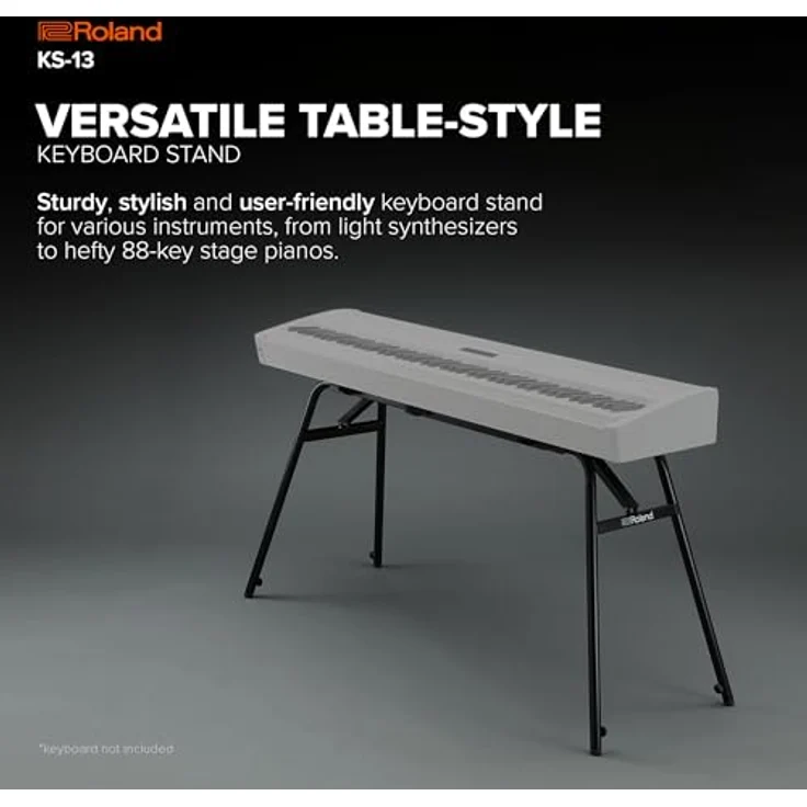 Roland KS-13 Keyboardstativ, Tischform für 88-Tasten Keyboards, höhenverstellbar, hohe Stabilität, zusammenklappbar – Bild 2