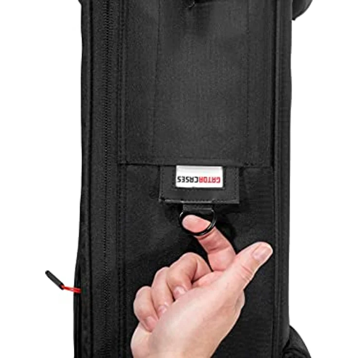 Gator Icon Semi Hollow Guitar BK, Gigbag für Semi Hollow E-Gitarre, witterungsbeständiges schwarzes 1000D Nylon, inklusive Regenhülle und versteckter Tasche – Bild 16