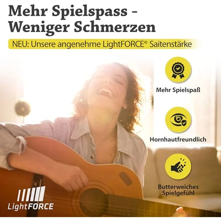 BELFORT® Gitarrensaiten Konzertgitarre, 6-Saiten Set aus Nylon und Silber mit 4 Plektren, extra hoher E-Saite für akustische Gitarre, ideal für Anfänger und Profis – Bild 4