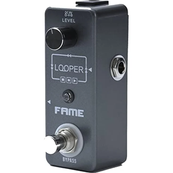 Fame Looper Effektgerät für Gitarren, Kompakter Loop Recorder mit 10 Minuten Aufnahmezeit, Unbegrenzte Overdubs, Fußtaster-Bedienung – Bild 2