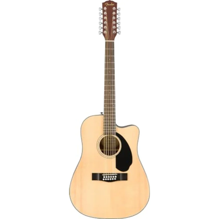 Fender CD-60SCE 12-saitige Dreadnought-Elektroakustikgitarre, Natur, mit Fishman CD-1 Pickup und massiver Fichte für volle Klangfülle – Bild 1