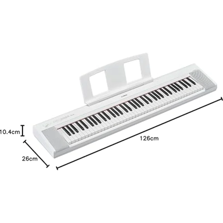 Yamaha NP-35 Piaggero White, Digitalpiano mit 76 Tasten, 15 Sounds, 64-stimmiger Polyphonie und Aufnahmefunktion – Bild 7