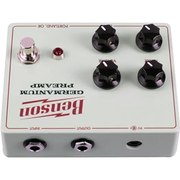 Benson Germanium Preamp, Overdrive-Pedal für E-Gitarre mit Germanium-Gain-Stufe, Made in USA – Bild 5