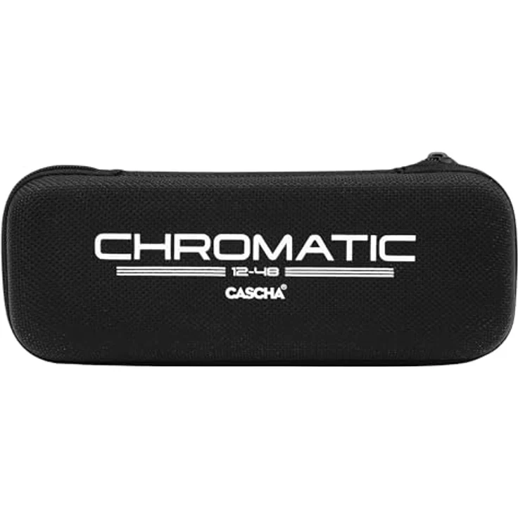 Cascha HH-2290 Chromatische Mundharmonika, 12 Kanzellen, 48 Töne, Tonart C, inklusive Softcase und Putztuch – Bild 8