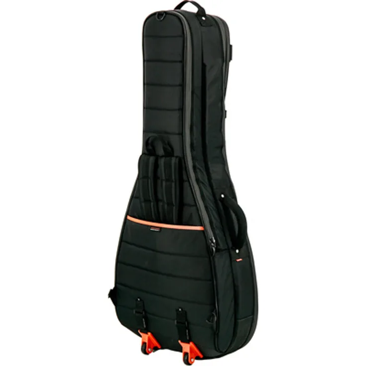 Mono Cases Class. Ultra Dual Semi/El Guit, Gigbag für Semi Hollow & E-Gitarre, schwarz, wasserfest mit Freeride Wheel System und Headlock Halsbefestigungssystem