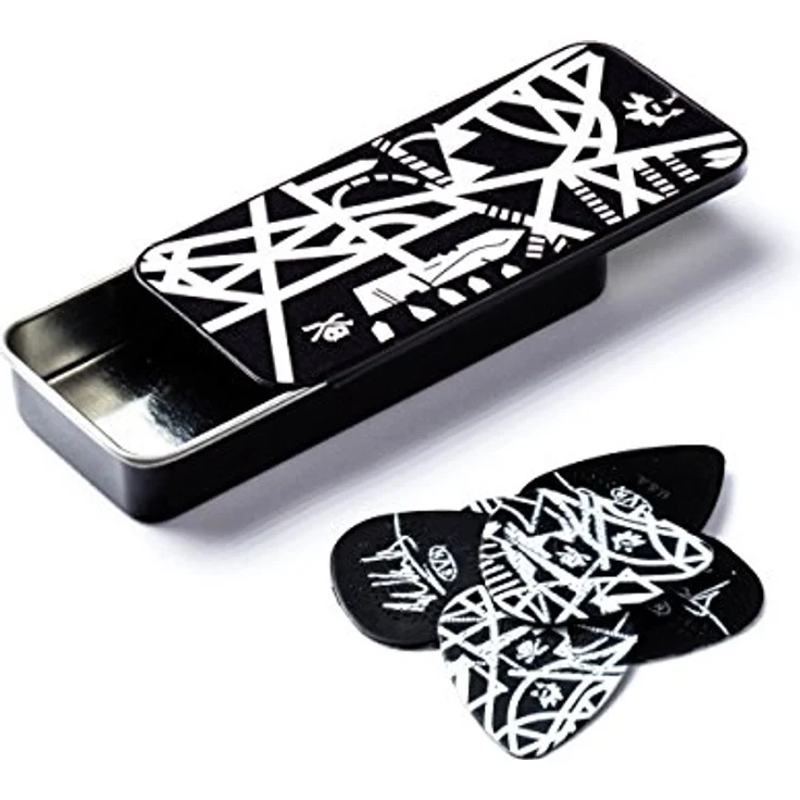 Dunlop EVH Star Guitar Pick Tin, Plektrum Set mit 6 Max-Grip .60 mm Plektren in Metalldose, Nylon, Standardform (351) – Bild 1
