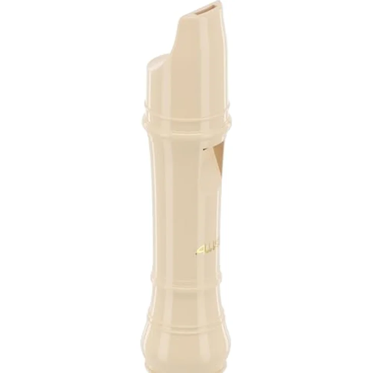 Aulos 302B Elite Soprano Recorder, Blockflöte mit deutscher Griffweise, Doppelloch, gebogenem Windkanal, aus synthetischem Kunstharz, farbe: Elfenbein, inkl. Tasche und Wischerstab – Bild 5