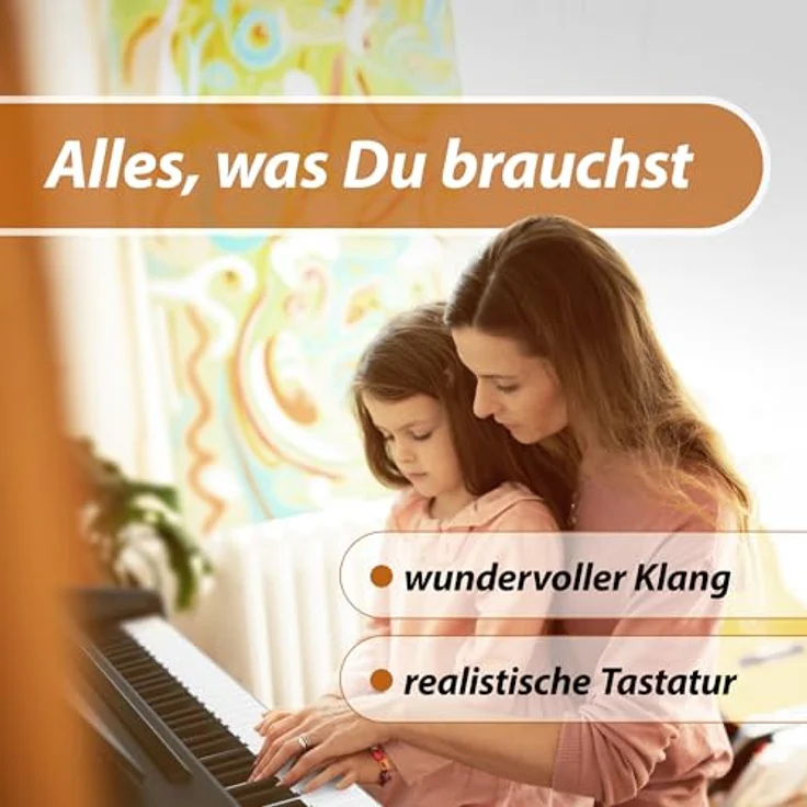 Classic Cantabile DP-50 SM E Piano, Digital Piano mit 88 Tasten und Hammermechanik, 14 Voices, 3 Pedalen, USB-Anschluss, schwarz matt – Bild 2