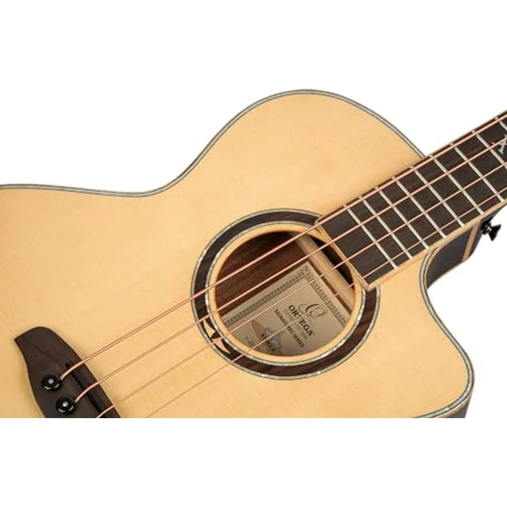 Ortega KTSM2-4 Ken Taylor Signature, 4-saitiger Akustik-Bass mit massiver Fichtendecke und Whiskey Burst Finish, inklusive wiederaufladbarer MagusX/B Elektronik – Bild 5