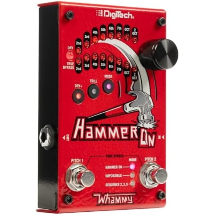 Digitech Whammy Hammer-On, Polyphones digitales Pitch Shifter Pedal mit 16 Intervallen und 7 Funktionen, inkl. 9 Volt DC Netzteil – Bild 3