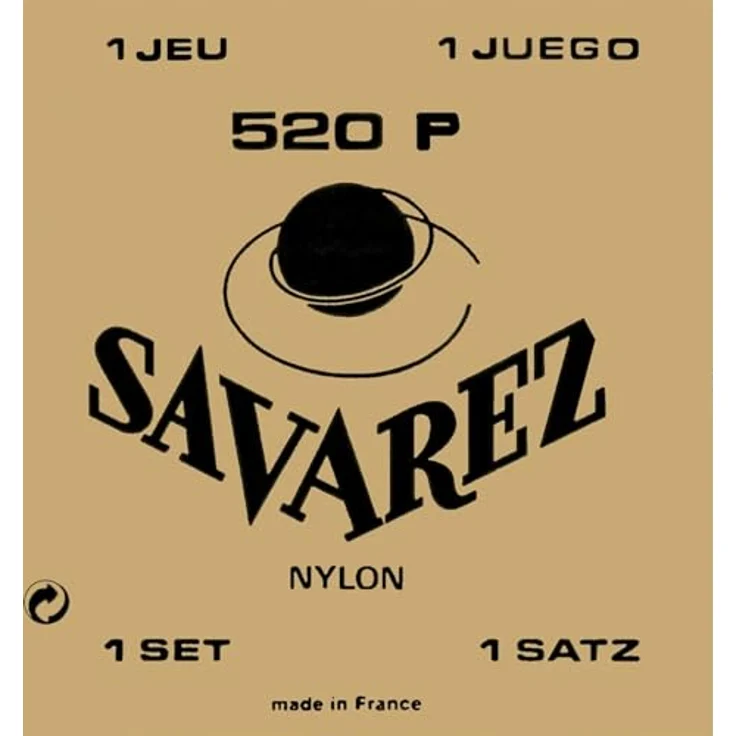 Savarez 655857 Traditional Concert 520P, Saiten für Klassikgitarre, Standard Tension, Nylon, rot – Bild 1