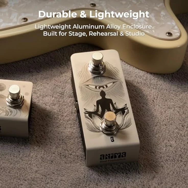 Klowra Anima Dual Footswitch, passiver doppelter Momentary-Fußschalter mit TRS-Anschluss, kompakte Bauform – Bild 6