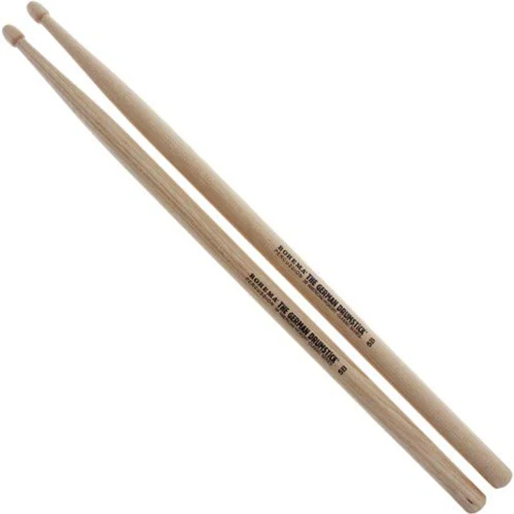 Rohema 5B Hickory Drumsticks, lackiert, 405 mm Länge, 15,2 mm Durchmesser, Made in Germany – Bild 2