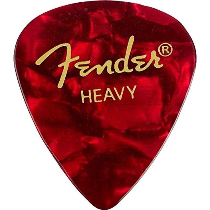 Fender 351 Shape Premium Plektren, 12 Stück für E-Gitarre, Akustikgitarre, Mandoline und Bass - Heavy Rot (Moto) – Bild 2