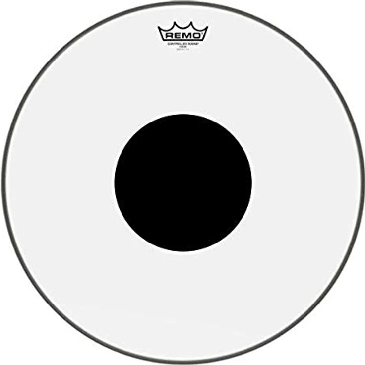 Remo 18" CS Clear, Schlagzeugfell mit Black Dot für Tom Tom, einschichtig, transparent, ideal für Rock und Funk – Bild 2