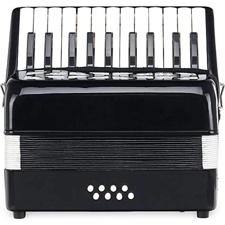 Classic Cantabile Secondo Junior 8-Bass Akkordeon, 22 Diskanttasten, 8 Basstasten, inkl. Tragerriemen und Gigbag, schwarz – Bild 1