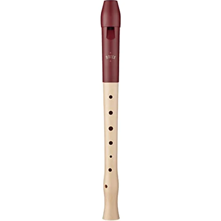 Moeck Flauto 1 Plus 1020, Sopran-Blockflöte aus Ahorn mit rotem Kunststoffkopf – Bild 2