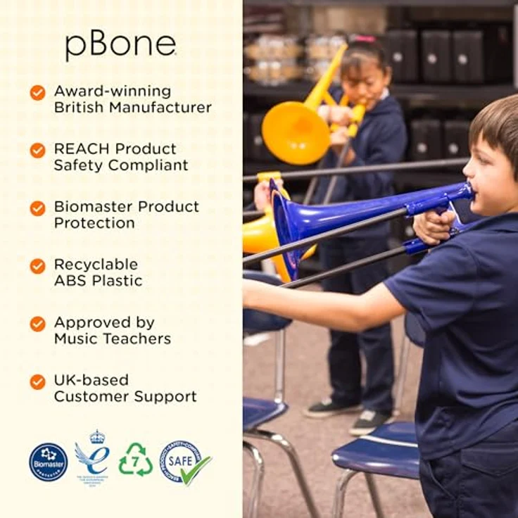 pBone music pBone Mini Red, Eb-Altposaune in Rot mit ergonomischem Schallbecher und leichtem Fiberglas-Zug, inkl. Mundstück und Bag – Bild 9
