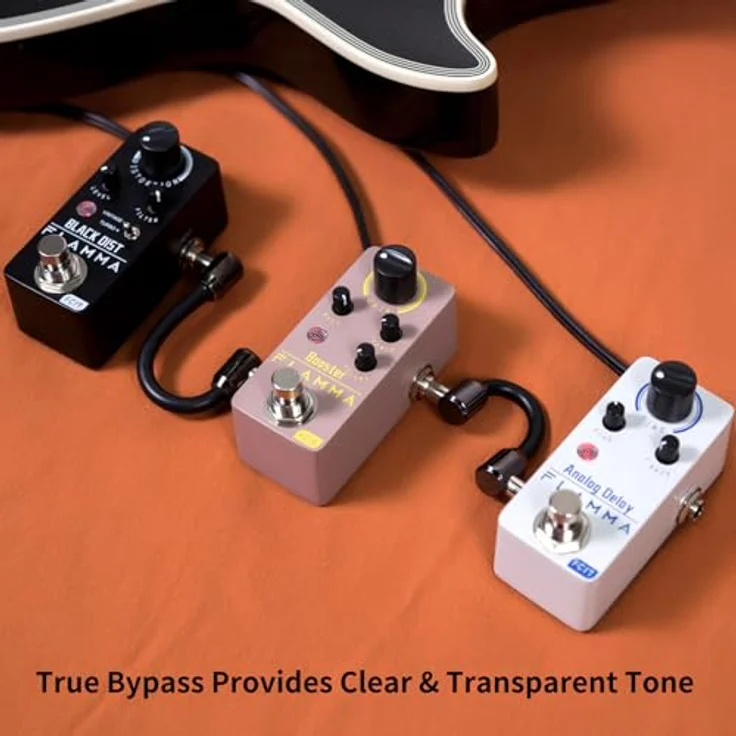 Flamma FC18 Clean Boost, Kompaktes analoges Clean Boost Pedal mit bis zu 20dB+, robustes Metallgehäuse, True Bypass Circuit – Bild 3