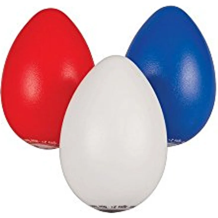 LP LP 016 Egg Shaker Trio, Set aus 3 Shakern in Weiß, Blau und Rot mit unterschiedlichen Lautstärken, Kunststoff – Bild 4
