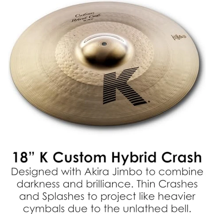 Zildjian K Custom Hybrid Spezial Pack, Schlagzeugbecken-Set mit 14 Zoll Hi-Hats, 16 Zoll Crash, 20 Zoll Ride und 18 Zoll Crash – Bild 5
