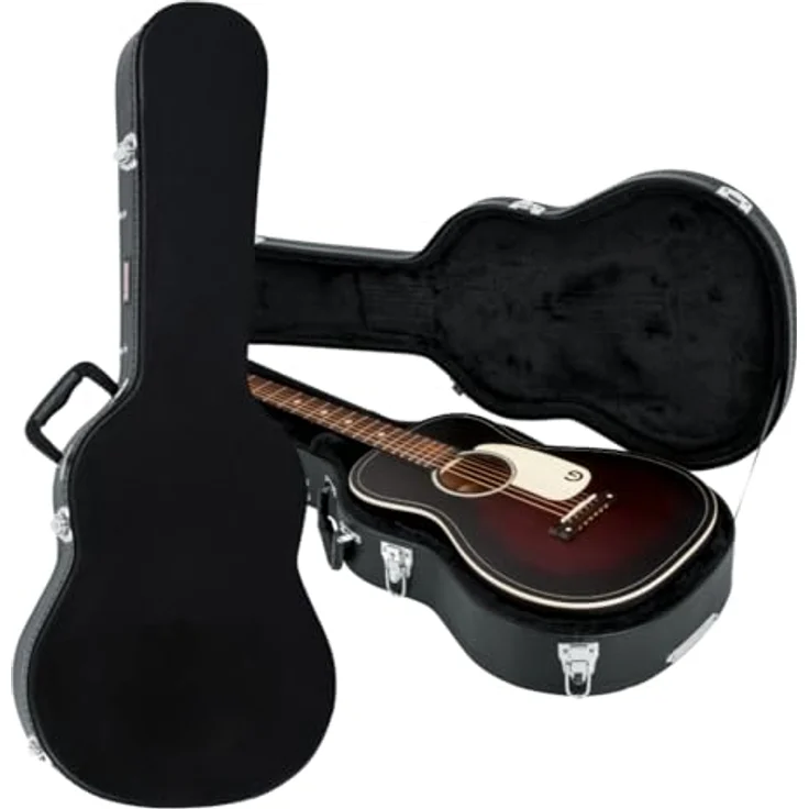 Gator Cases Hartschalen-Holzkoffer für 3/4-Akustikgitarren, ultra-robust mit schwarzem Tolex-PVC, abschließbare Riegel und ergonomischer Griff – Bild 1