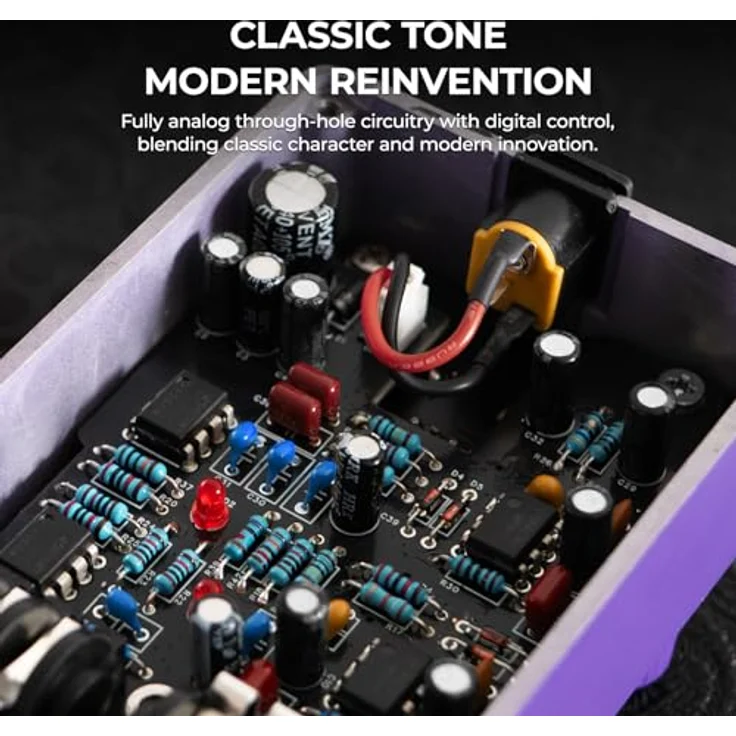 Klowra Gnash Analog Distortion, Dual-Channel Overdrive-Pedal mit Wavefolder- und Mid-Cut-Modul, true bypass – Bild 2