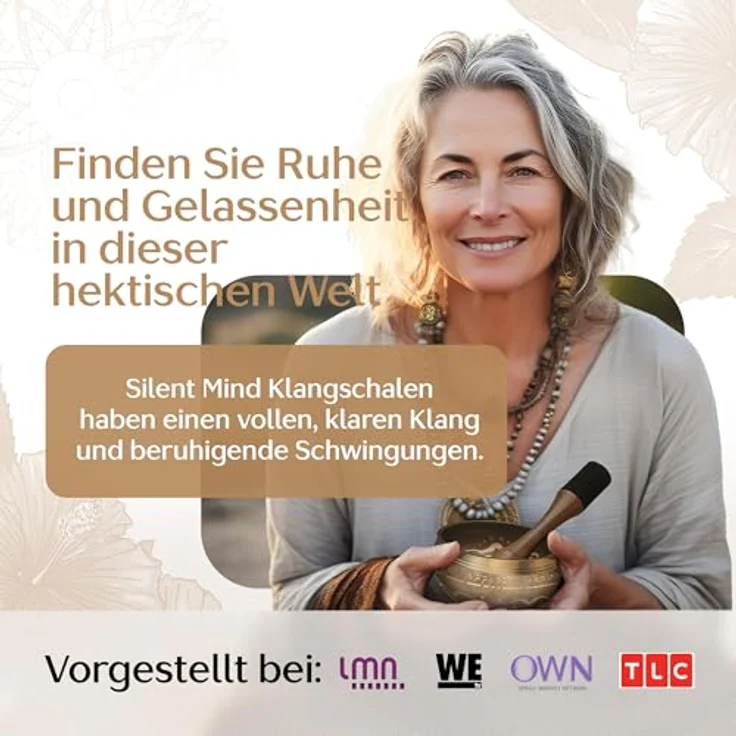 Silent Mind Klangschale Ø10 cm Bronze, Handgefertigtes Komplett-Set mit Kissen und Klöppel, klarer stabiler Klang für Meditation und Achtsamkeit, ideal für Anfänger – Bild 4