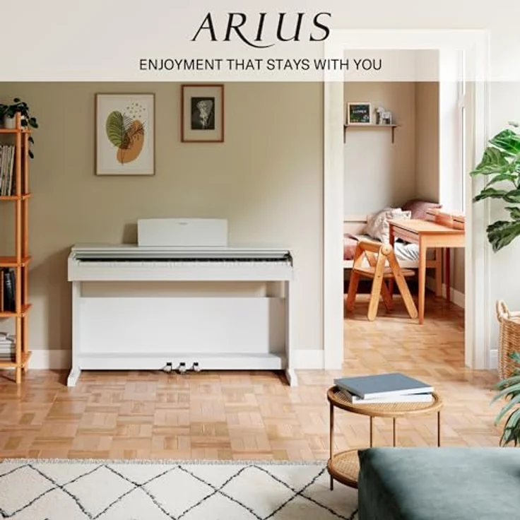Yamaha YDP-145 WH Arius, Digital Piano mit 88 gewichteten Hammermechanik-Tasten, 10 Sounds, 192-stimmiger Polyphonie, weiß – Bild 4