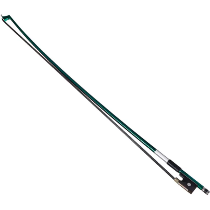 Artino BF-29 Violin Bow 1/2, Geigenbogen mit grüner Fiberglass-Stange und Ebenholzfrosch