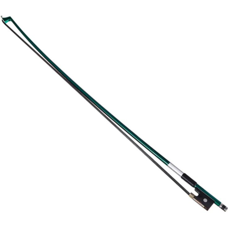 Artino BF-29 Violin Bow 1/2, Geigenbogen mit grüner Fiberglass-Stange und Ebenholzfrosch