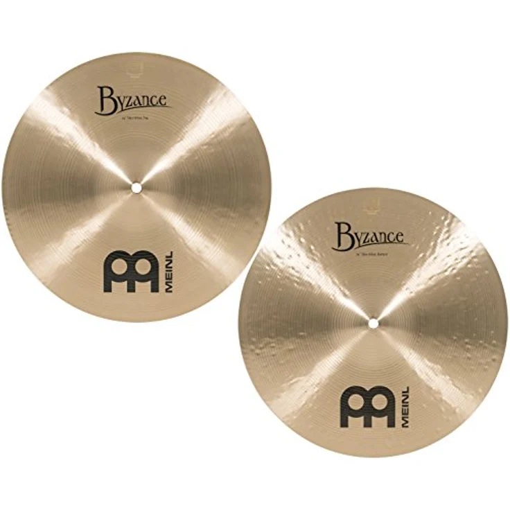 Meinl Cymbals Byzance Traditional Hihat Thin 14 Zoll, handgehämmert aus B20 Bronze, traditionelles Finish, schnelles und spritziges Spiel, vielschichtiger Sound – Bild 2