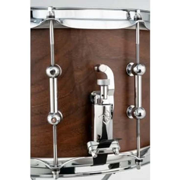 Dixon 14"x08" Gregg Bissonette Signature Snaredrum, Artisan Serie mit Walnussholz und Ahornkessel, Satin Natural Walnut Finish – Bild 3