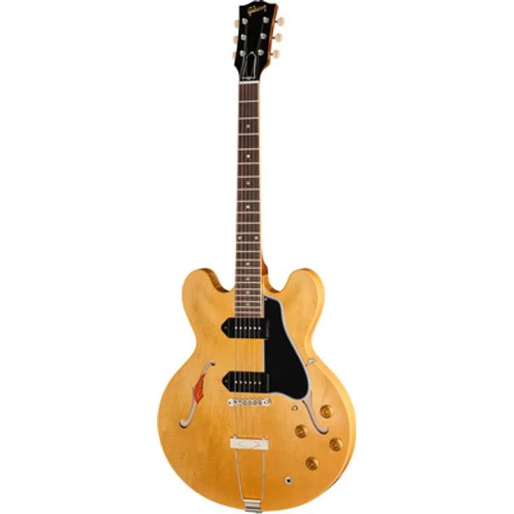 Gibson 1959 ES-330 Reissue, Hollow Body E-Gitarre in Vintage Natural mit P-90 Tonabnehmern und Mahagoni-Hals