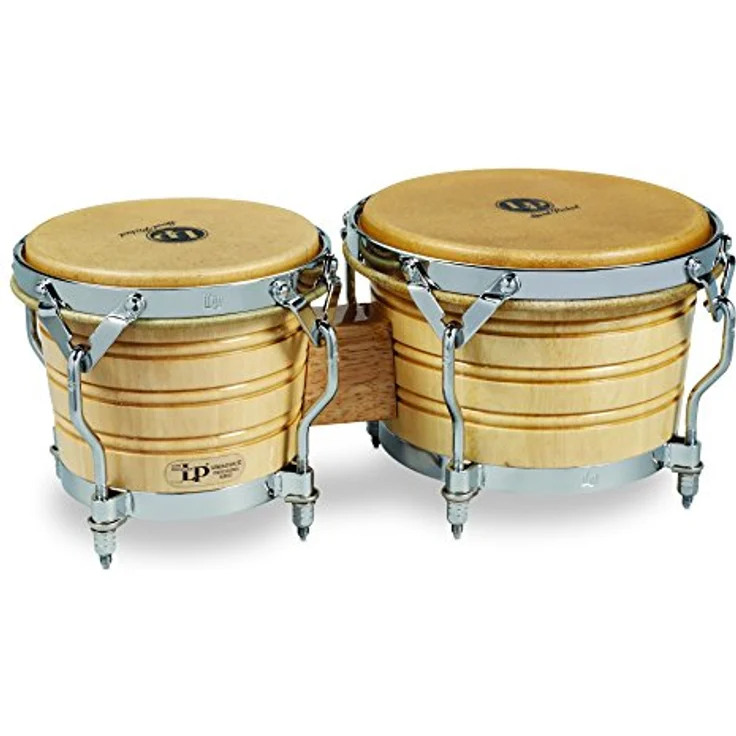 LP 201A-3 Generation III Bongo Set, Siam Oak Wood, 7 1/4 + 9 Zoll, Natural Light Wood Finish, Chrome Hardware – Bild 1