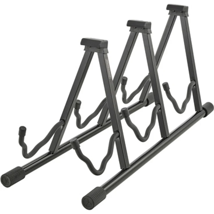 Millenium GS-M3, robuster 3-fach Gitarrenständer für Akustik- und E-Gitarren, schwarz, 3,6 kg, nicht geeignet für Gitarren mit Nitrolack