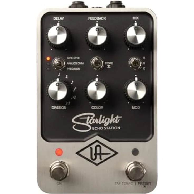 Universal Audio UAFX Starlight Echo Station, Stereo Delay Effekt Pedal mit Tape, Analog und Digital Effekten, Preset abspeicherbar, externe Stromversorgung erforderlich