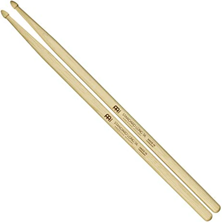 Meinl 7A Standard Long Drumsticks, Hickory Holz mit Eichelkopf, leicht, 419 mm Länge – Bild 7