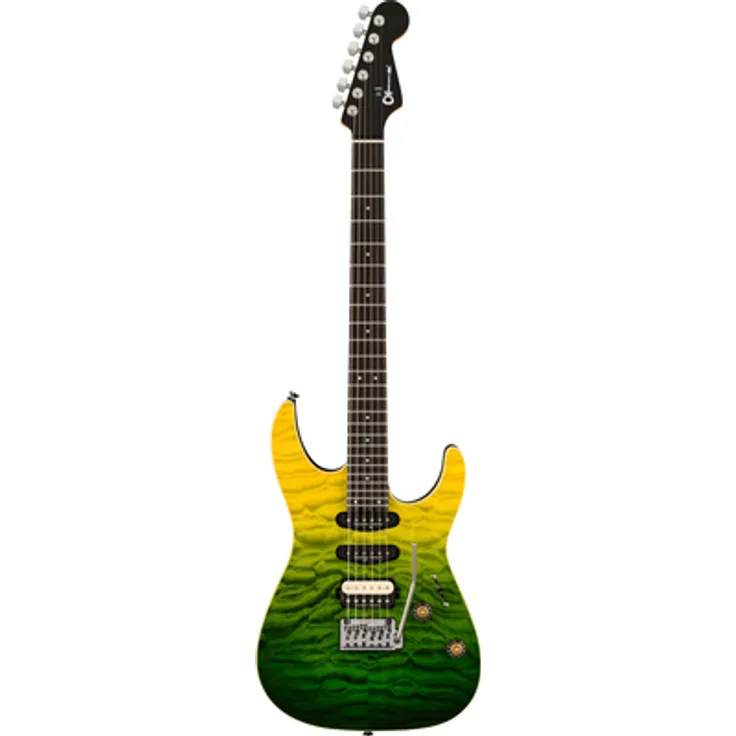 Charvel Pro-Mod Plus DK24 HSS QM ZF, E-Gitarre mit Seymour Duncan Tonabnehmern, Quilt Maple Decke, Zombie Fade