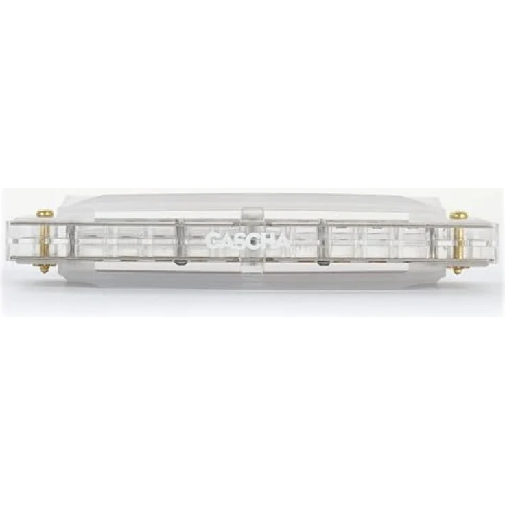 Cascha HH-2277 Fun Blues Harp, diatonische Mundharmonika in C-Dur mit 10 Kanzellen und transparentem Hardcase, transparent – Bild 14