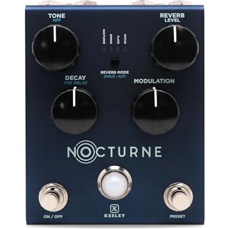 Keeley Nocturne - Reverb Effektpedal mit 3 Reverb-Modi, 72 Presets und MIDI-Steuerung