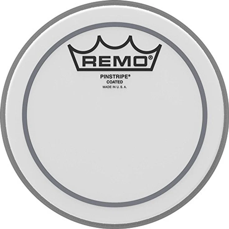 Remo 06" Pinstripe Coated, Schlagzeugfell mit doppellagiger Konstruktion und stärkerer Dämpfung, weiß aufgeraut – Bild 1