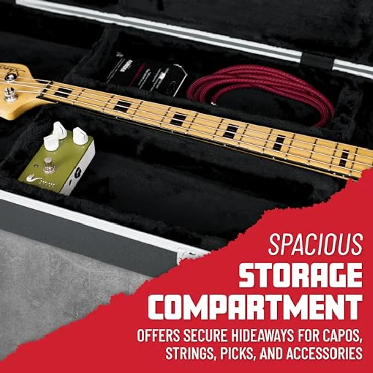 Gator GC-Bass ABS Case, Gitarrenkoffer für Standard Bässe mit Alu-Schließprofil und EPS-Schaumpolster, abschließbar – Bild 3