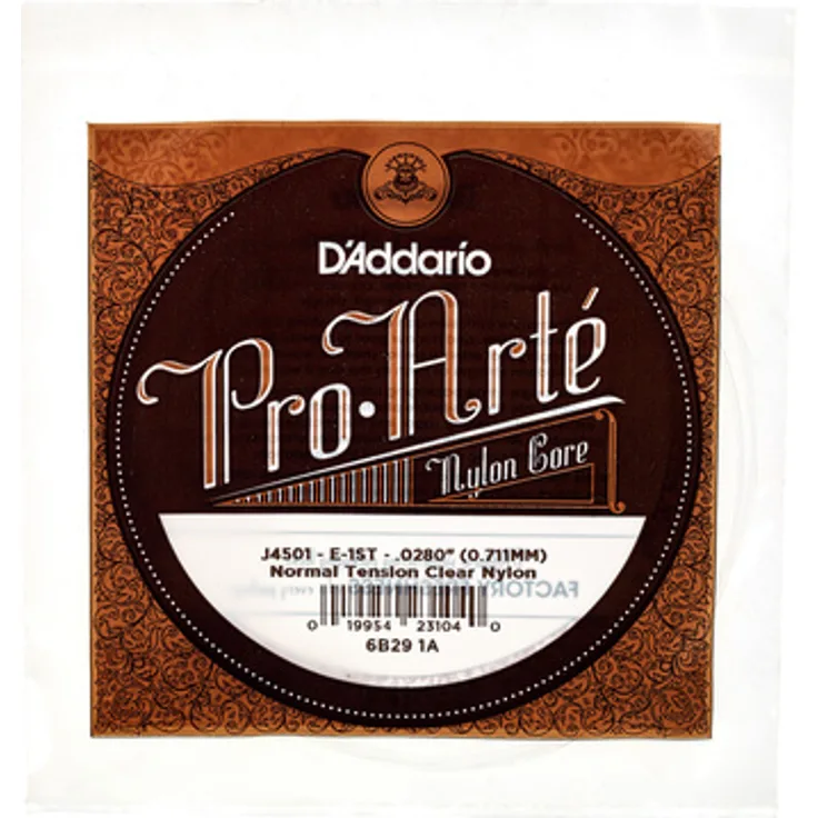 Daddario J4501 E1, Nylon Konzertgitarrensaite, Stärke 0,28, Medium Tension
