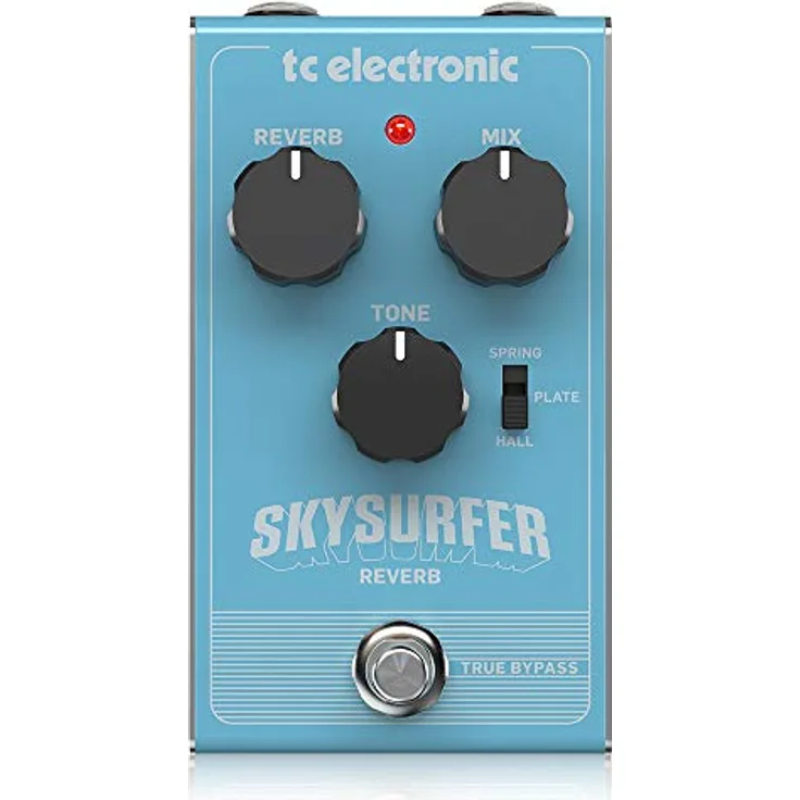 tc electronic Skysurfer Reverb, E-Gitarreneffekt mit Studioqualität Reverb, Spring, Plate und Hall, True Bypass