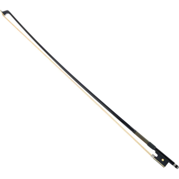 P&H Violin Bow Fiberglass 1/2 BK, Geigenbogen mit echtem Rosshaarbezug, einfache Handhabung, schwarz